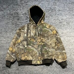 Wolverine‎ Realtree Camo Hooded Jacket Mens XL Canvas Hunting Outdoor Workwear